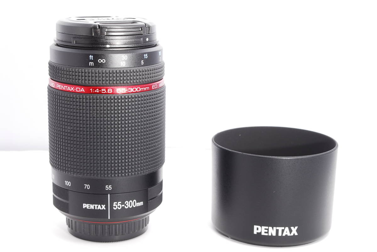 〓外観非常に綺麗 フード付〓ペンタックス HD PENTAX-DA 55-300mm F4-5.8