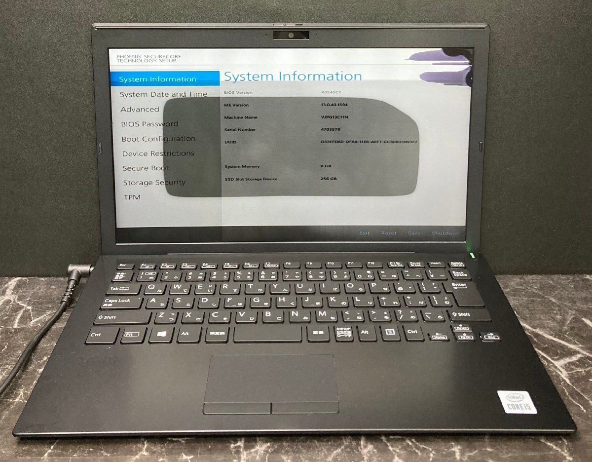 VAIO VJPG13C11N - Core i5 1035G1 1.00GHz 8GB 256GB(SSD)□ジャンク