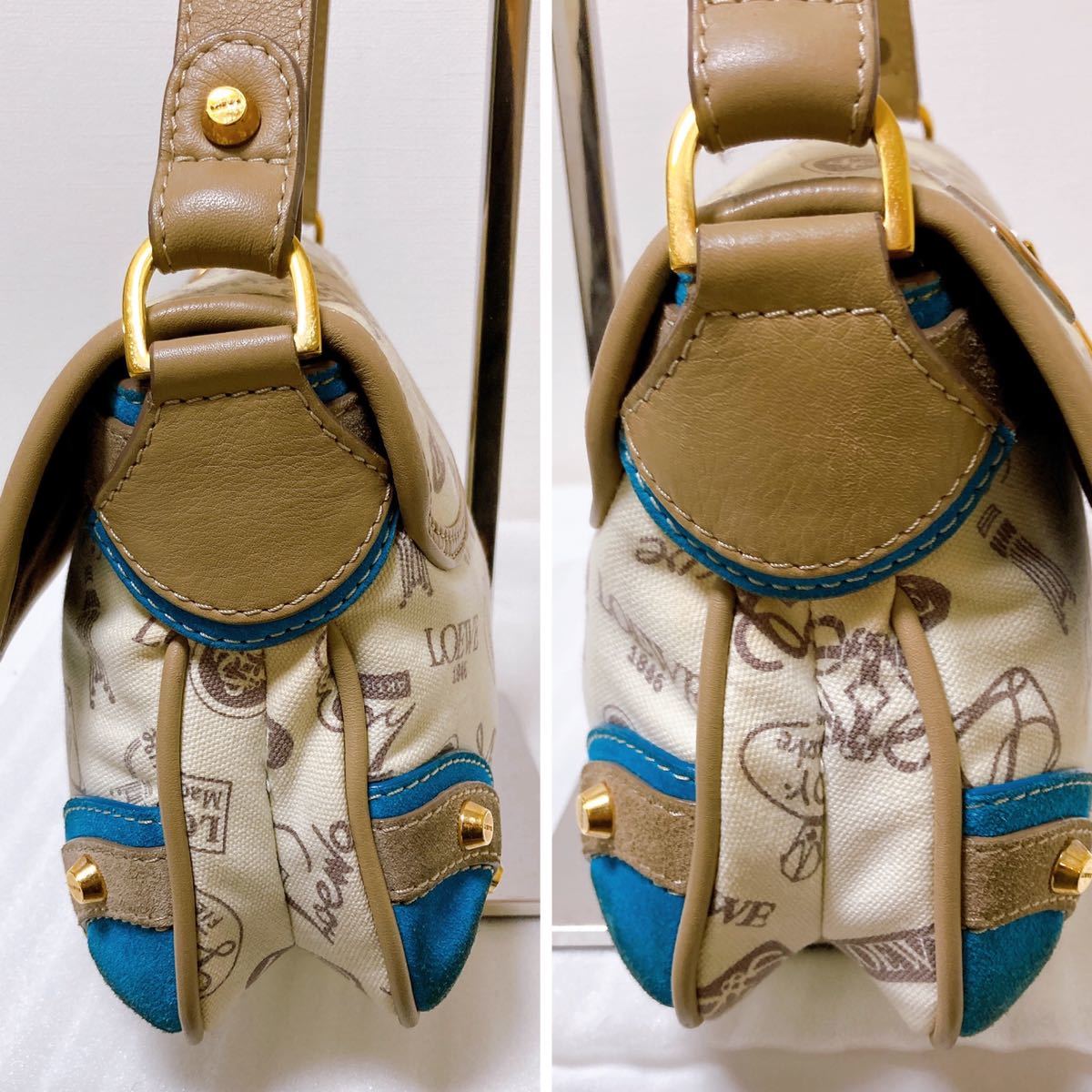 良品】 LOEWE ロエベ ショルダーバック 160周年 記念モデル バッチ 