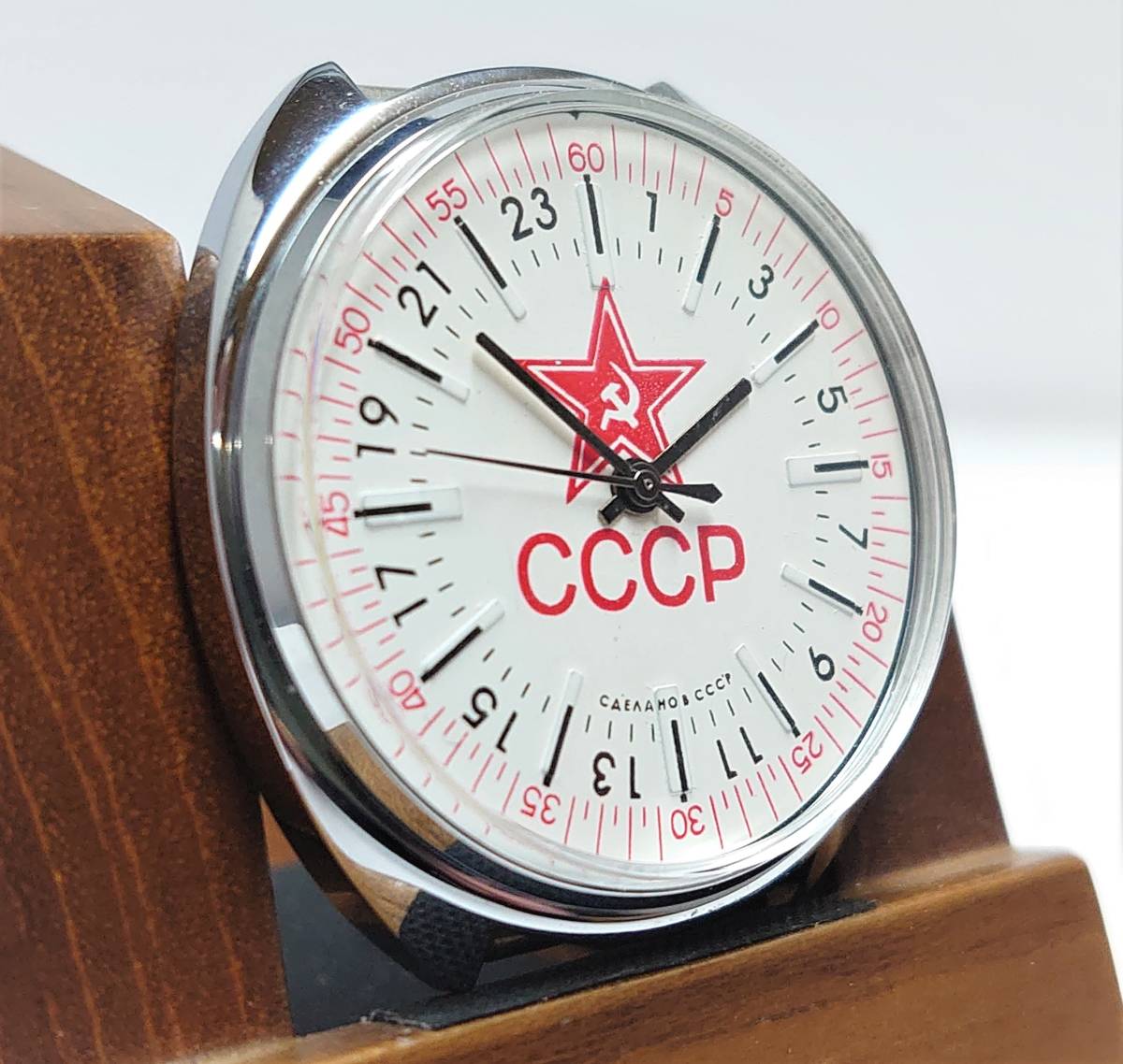 RAKETA 24H 手巻き 24時間時計 スター 白文字盤 機械式腕時計 デッド 