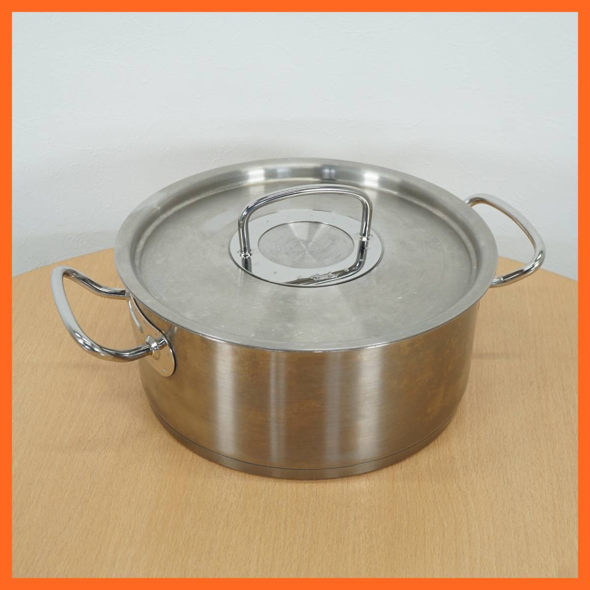 前ダ:【フィスラー/Fissler】ステンレス鍋 24㎝ 両手鍋 18-10 ガス火 