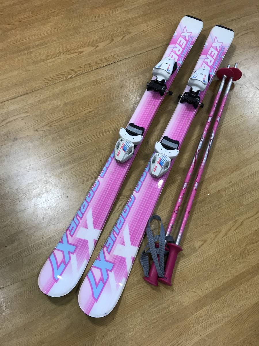 ☆2023スタート！ジュニアスキーセール!ポール付　板 CROSSCARVE 110ｃｍ/金具 TYROLIA / ポール8０cm　WAX済　/送料一律１５００円