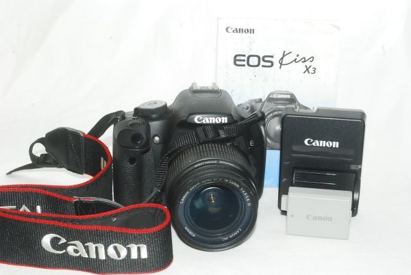 【訳アリ】【ショット数1893回】Canon キャノン EOS Kiss x3 レンズキット EF-S 18-55 is #1234