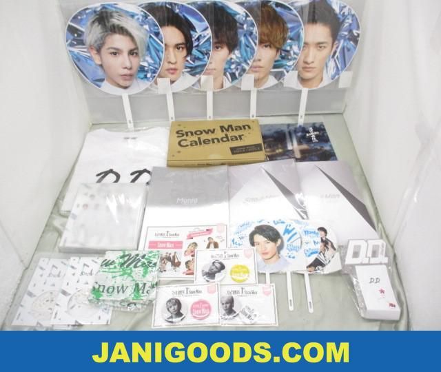 Snow Man ASIA TOUR 2D.2D. 他 グッズセット Tシャツ/カレンダー/ミニうちわ/ステッカーセット 等 【良品 同梱可】ジ