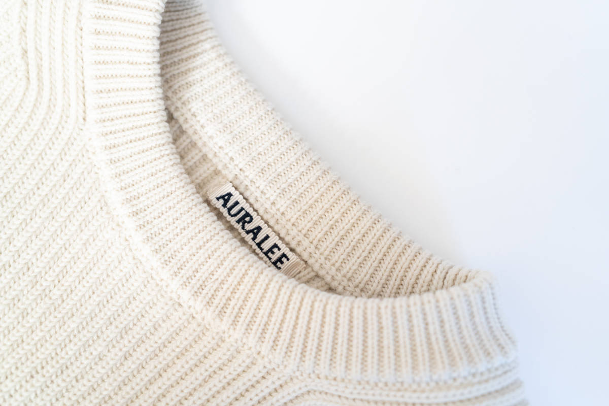 AURALEE オーラリー SUPER FINE WOOL RIB KNIT BIG P/O size3 ニット 