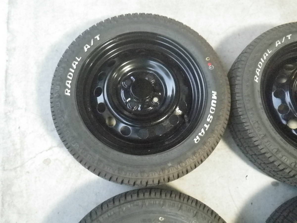日産 三菱 純正 スチールホイール 4.5J×14et46? 100-4H　マッドスター ラジアルA/T 155/65R14 2021年製 ホワイトレター 鉄
