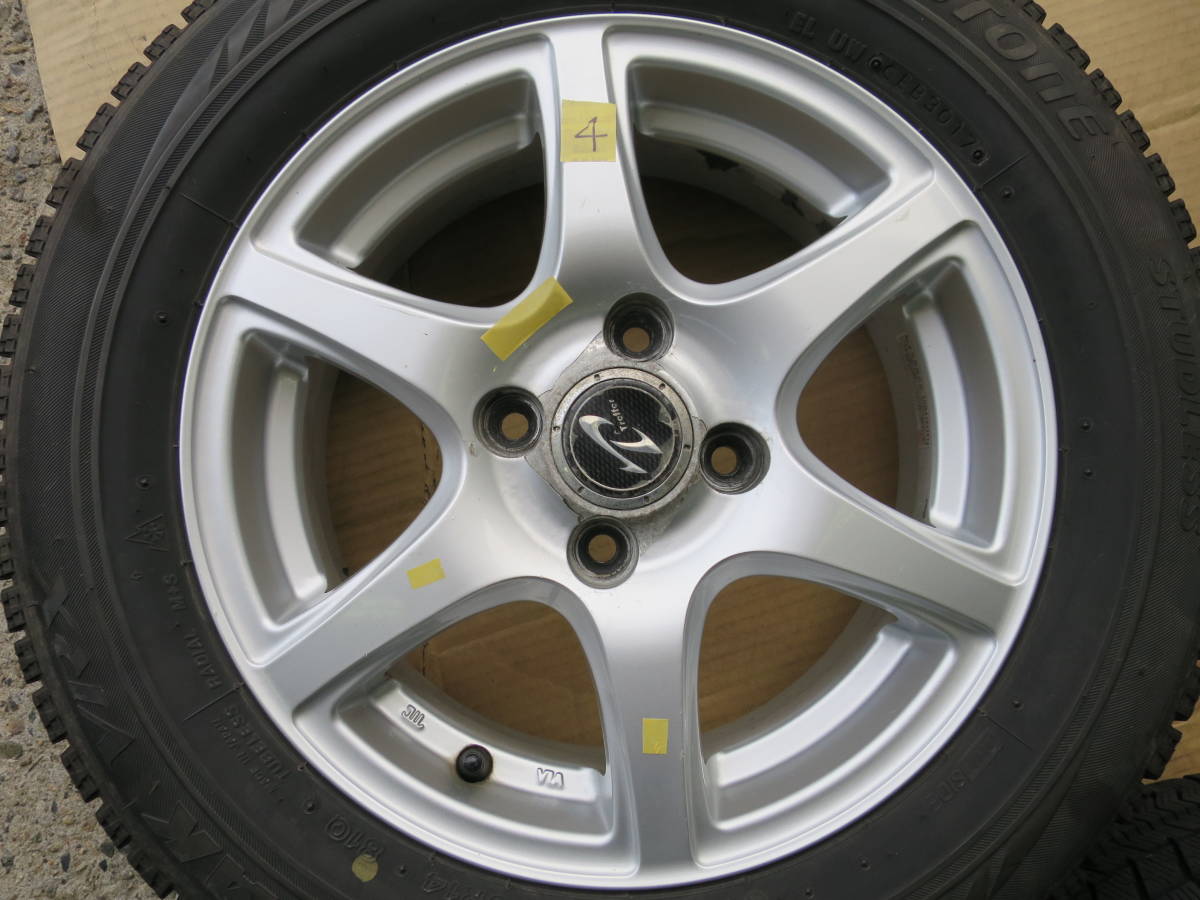 BSブリザックVRX +アルミホイール4本セット 165/70R14+14x5.5J 100x4H