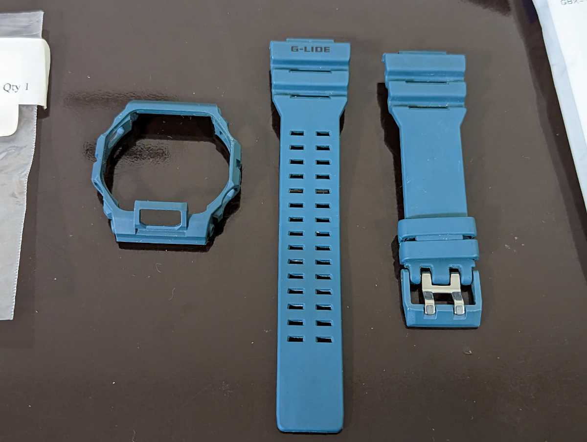G-SHOCK カスタムパーツ GBX-100 ベゼル ベルト 純正品 中古 グリーン 