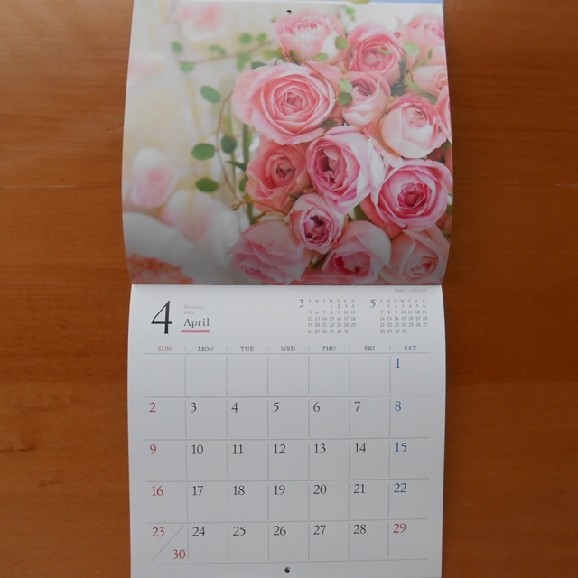 2023年 FMG Mission フラワーカレンダー 未開封 新品 お花のカレンダー ポケット付 新年 壁掛けカレンダー 月替わり FMGミッション_2