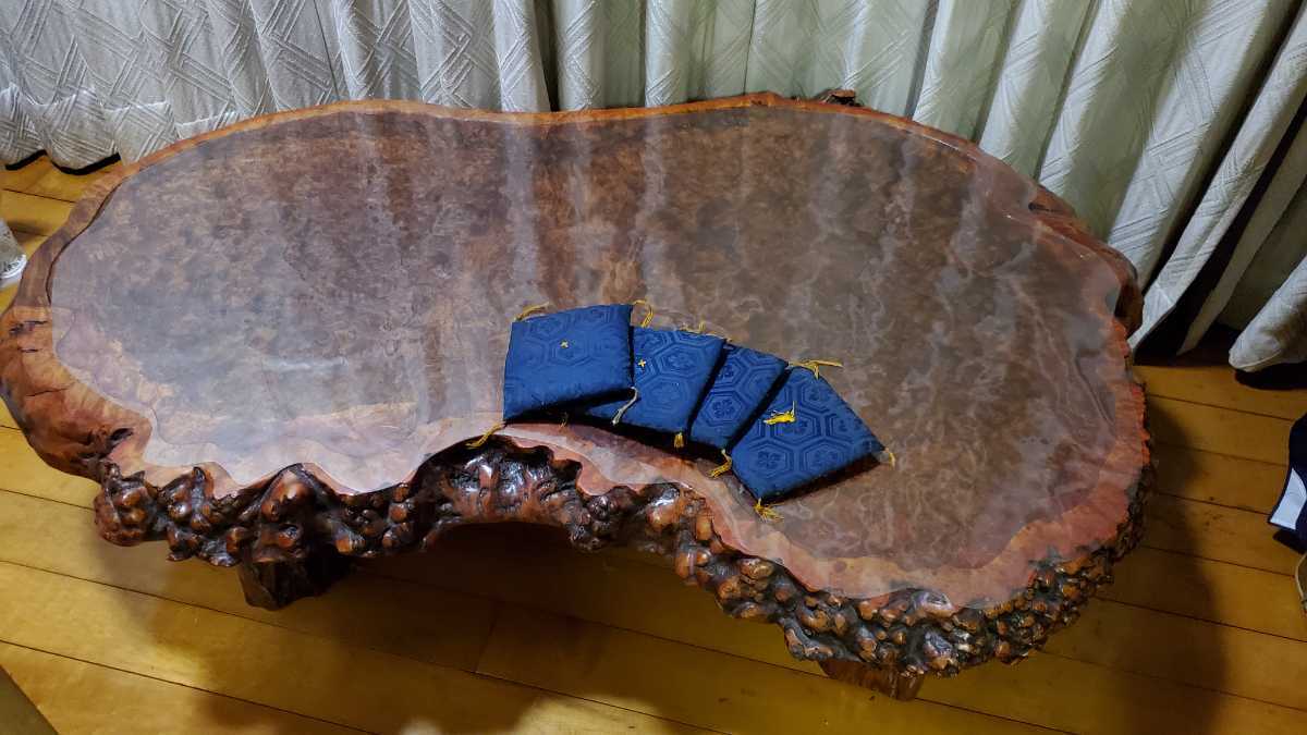 ☆直接取引 引取限定 岩手県南部☆ 花梨 かりん 一枚板 テーブル 座卓 