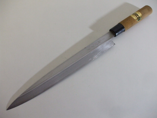 【元気堂】義光 別作 和包丁 左利き用 柳刃包丁 刺身包丁 日本料理 板前 料理刃物 全長約41㎝ 刃渡り約25.5㎝