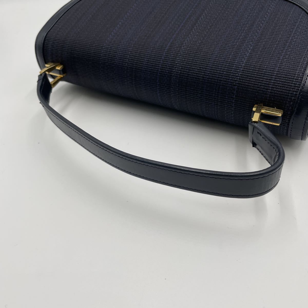 ●超希少●コンテス COMTESSE 西ドイツ製 ホースヘアー ハンドバッグ ワンショルダーバッグ ネイビー ゴールド金具 高級 フォーマル