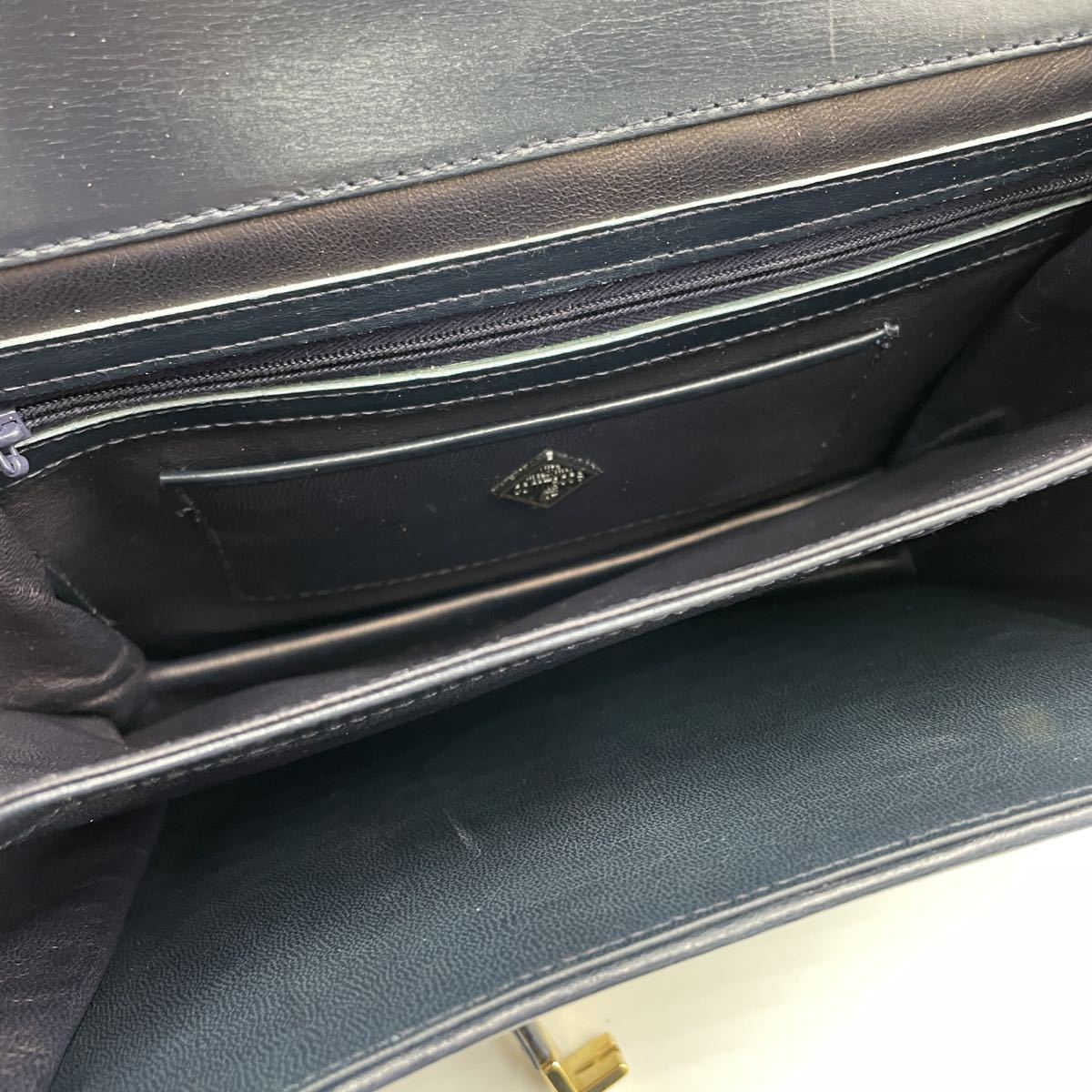 ●超希少●コンテス COMTESSE 西ドイツ製 ホースヘアー ハンドバッグ ワンショルダーバッグ ネイビー ゴールド金具 高級 フォーマル