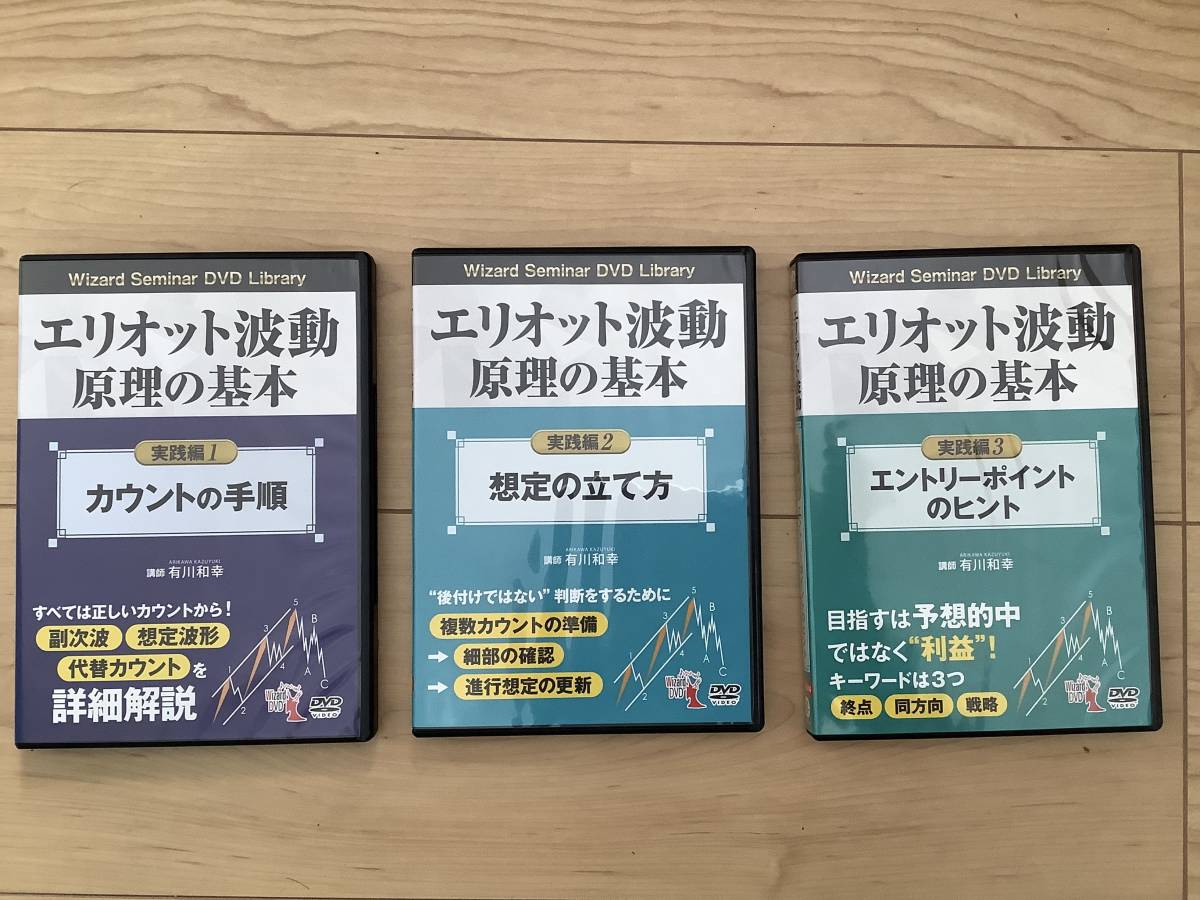 エリオット波動原理の基本 実践編 DVD3巻セット DVDエリオット波動