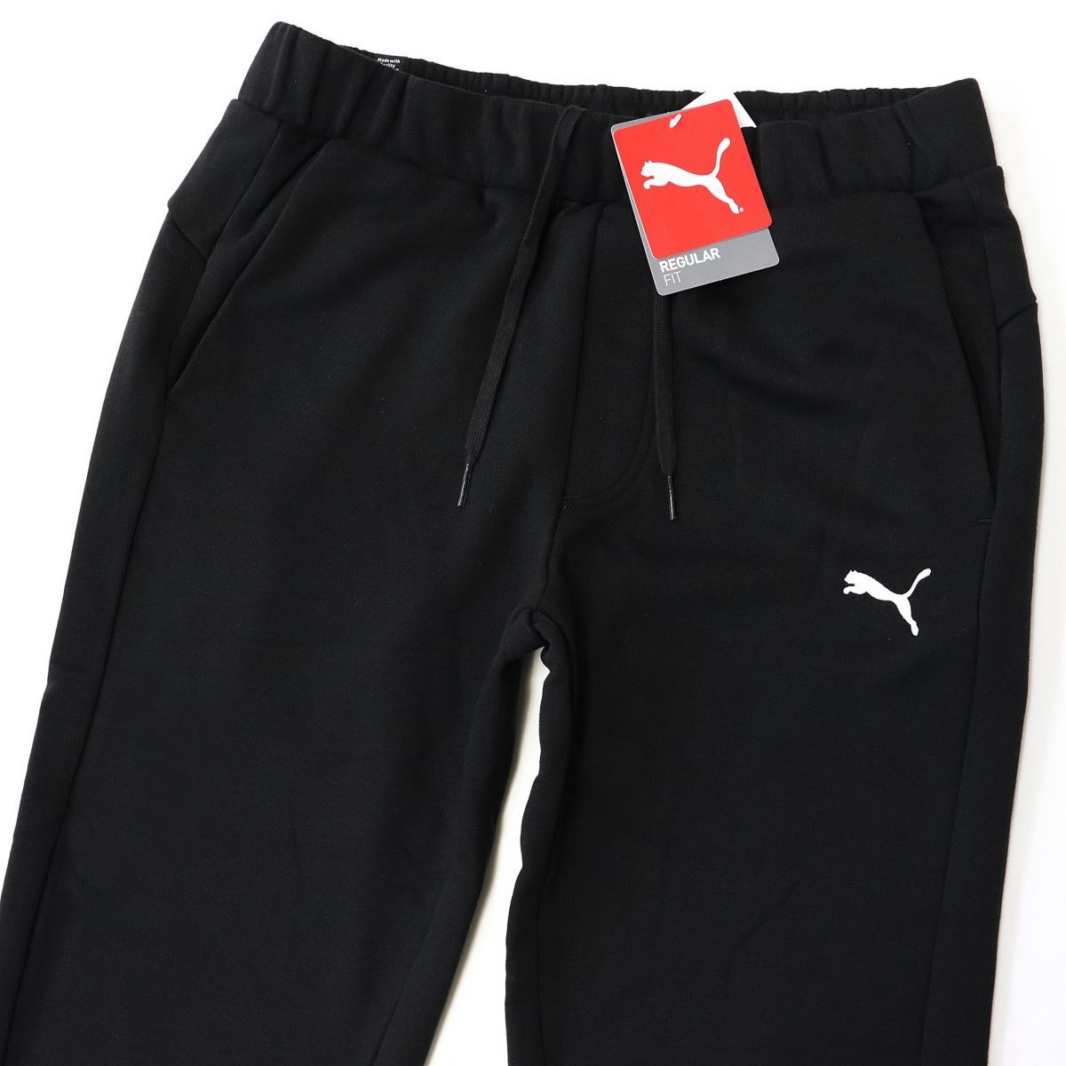 ★プーマ PUMA 新品 メンズ 定番 シンプル スポーツ トレーニング スウェット ロング パンツ 黒 Lサイズ [593054-01-L] 四 弐★QWER★