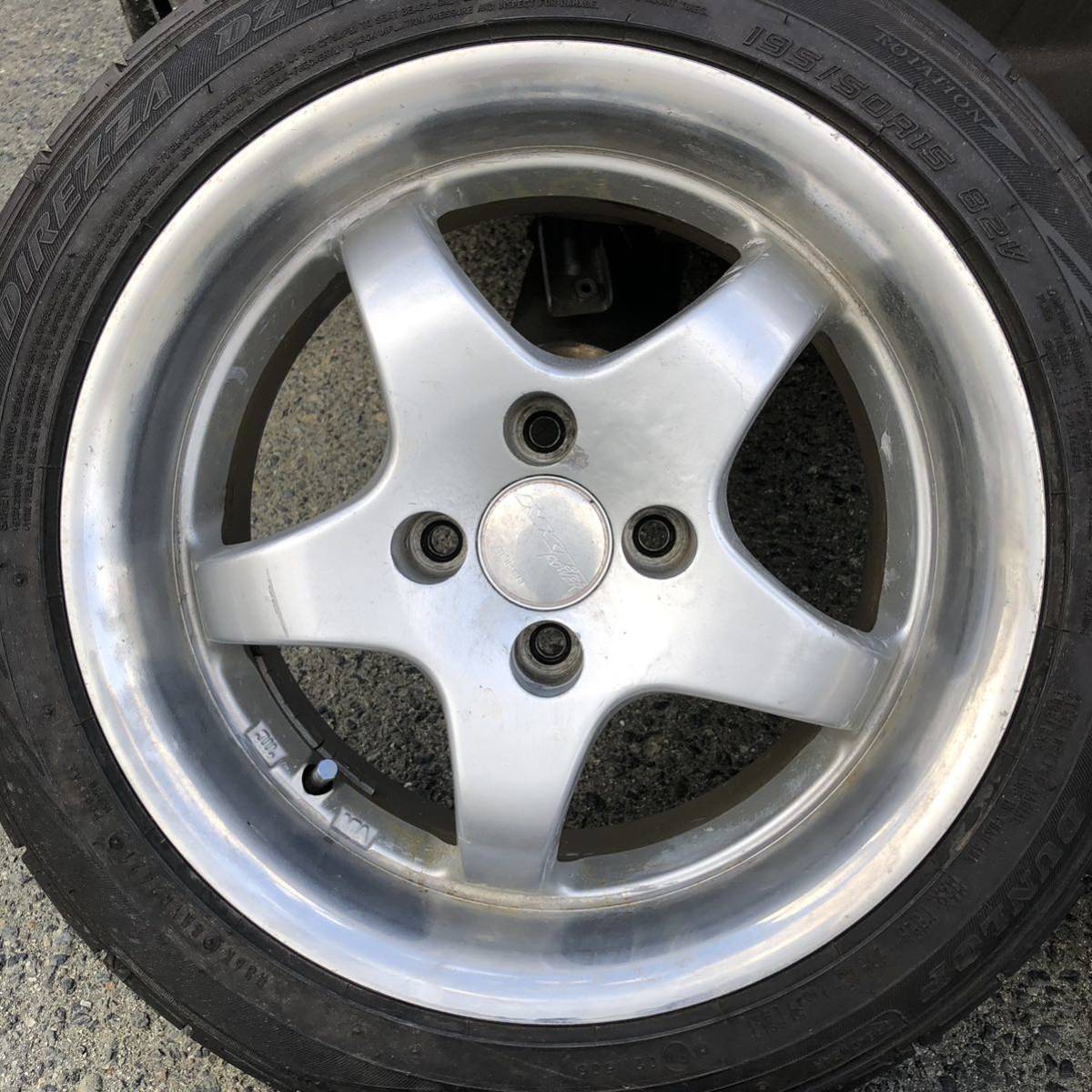 メーカー不明 15インチ 7j +35 pcd100 4穴 4本セット 195/50r15 ドリケツ