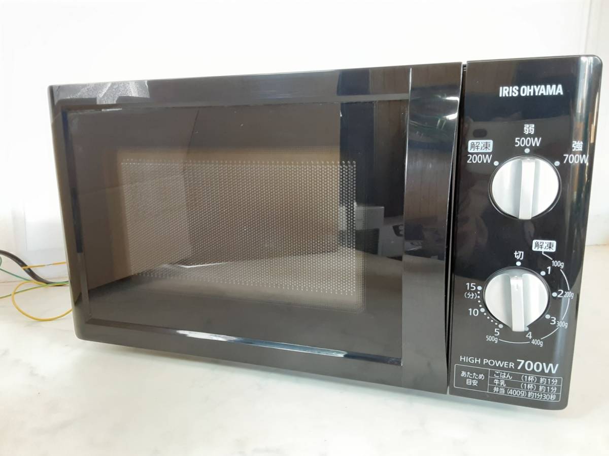3408-01★IRIS OHYAMA アイリスオーヤマ 電子レンジ 50Hz専用 PMB-T176-5-B 2021年製★