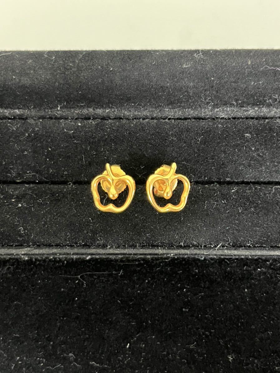 TIFFANYティファニー　ペレッティ　ピアス　750/りんごモチーフ 総重量2.6g 美品　掘り出し物