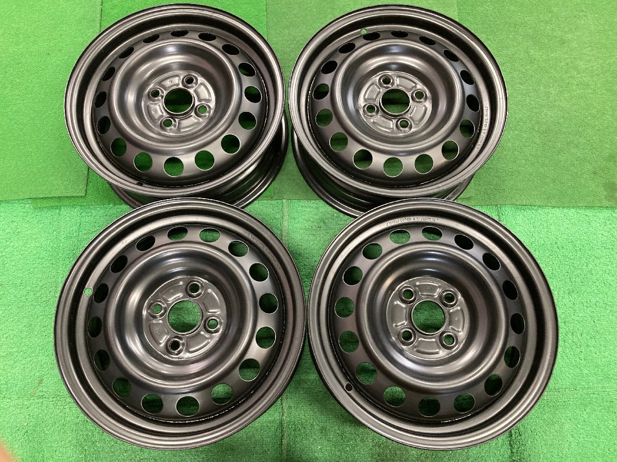 【SALE，HOT】 3337 手渡し大歓迎 トヨタ アクア ヴィッツ 等 15インチ 5.5J +45 4H 100 スチールホイール 4本(純正品)｜売買されたオークション情報、yahooの商品情報をアーカイブ公開 - オークファン 4穴