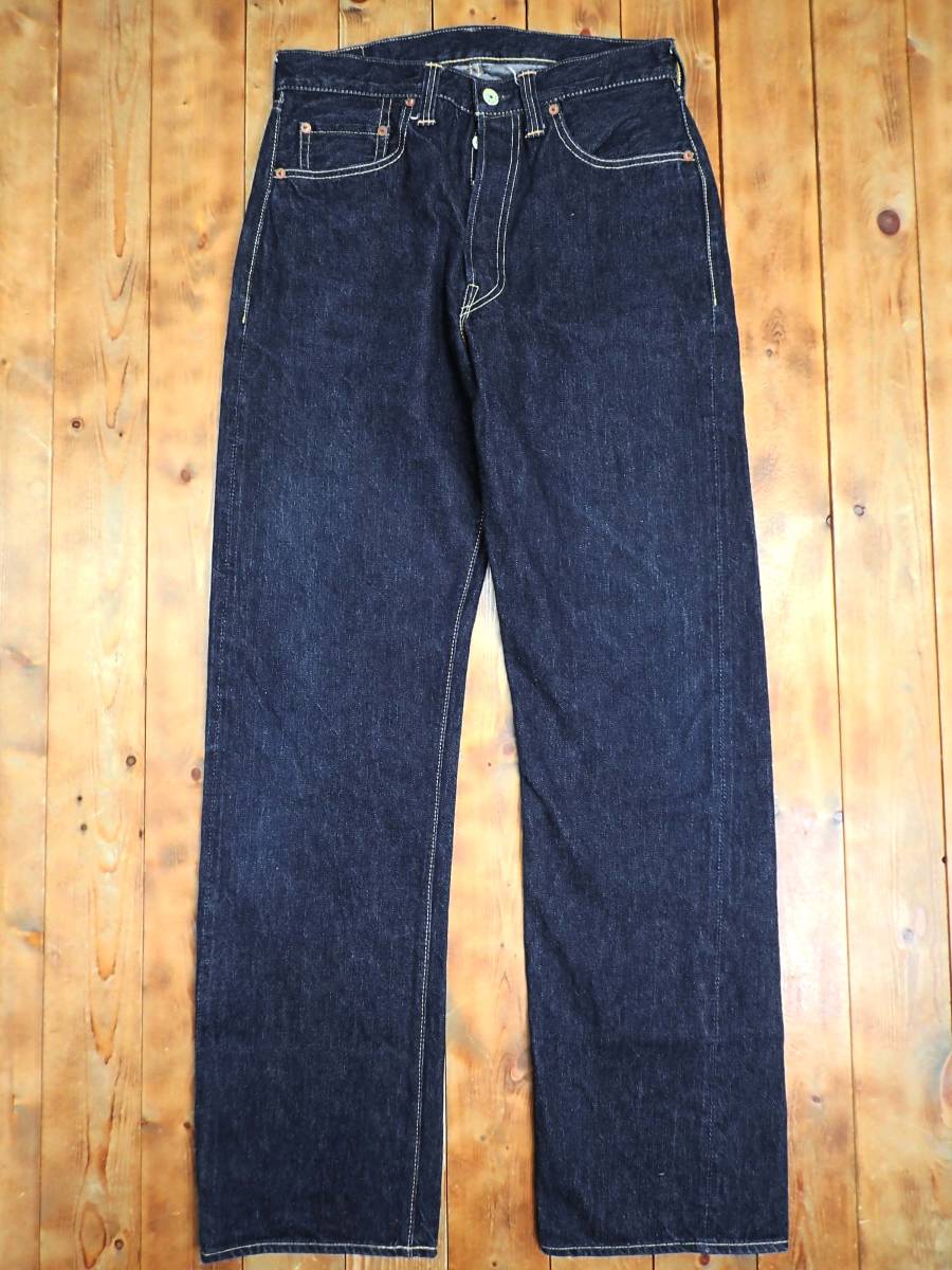 【Freewheelers フリーホイーラーズ Lot.601XX ヴァニシングウエスト 1947モデルストレートデニムパンツ14オンス インディゴ size W31】