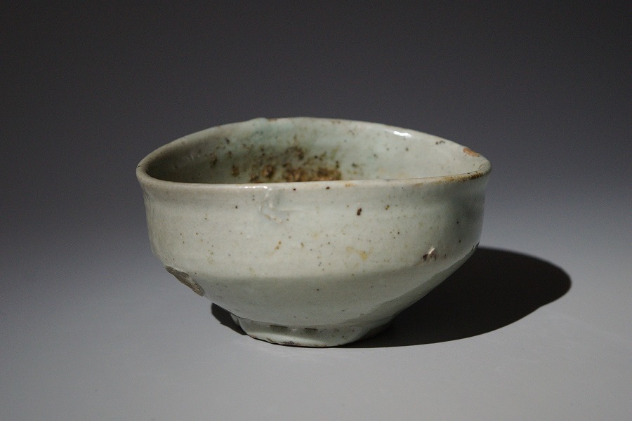 李朝白磁、堅手碗 工芸品