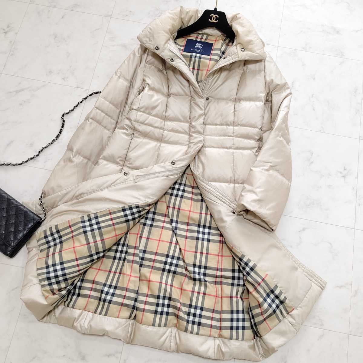 大きいサイズ 良品 BURBERRY LONDON バーバリーロンドン ダウンコート