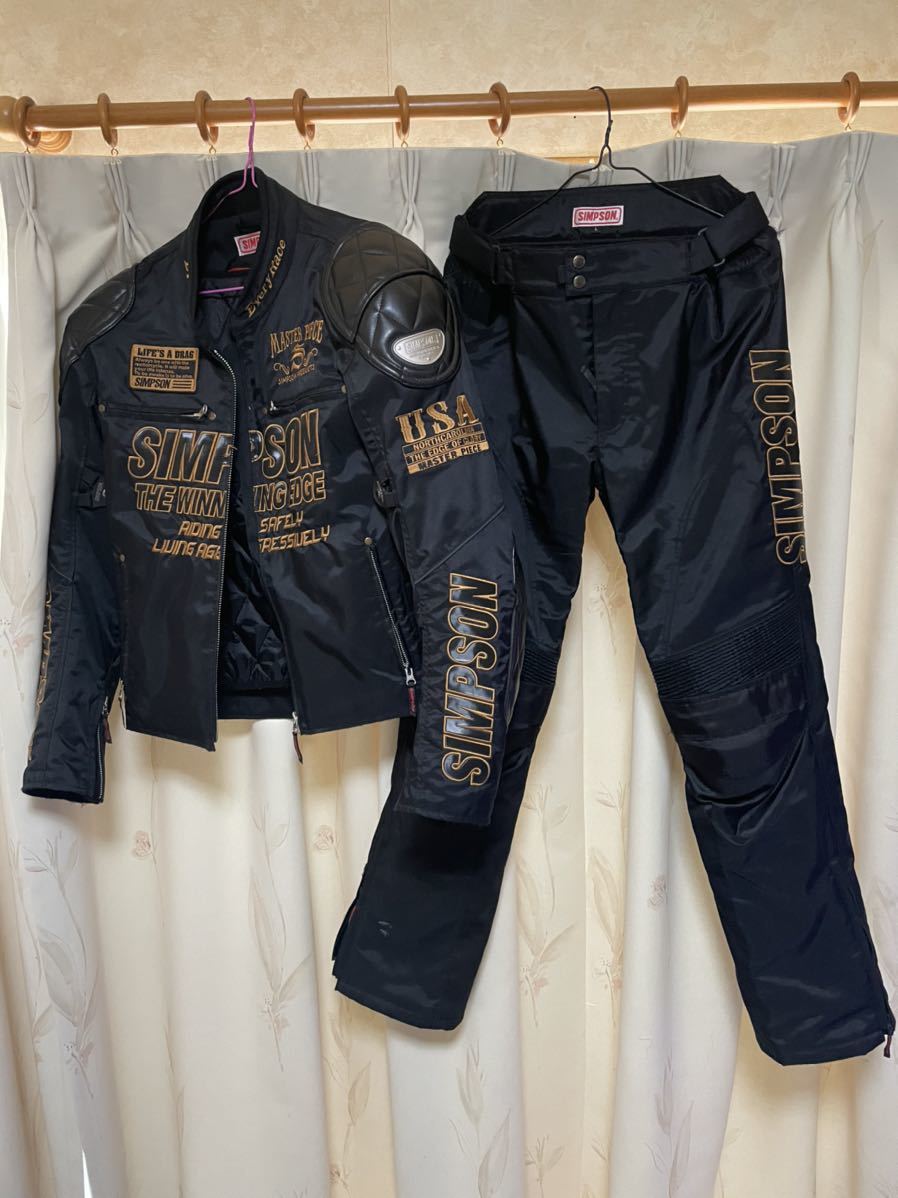 シンプソン 上下セット L ライダースジャケット 黒｜Yahoo!フリマ（旧 