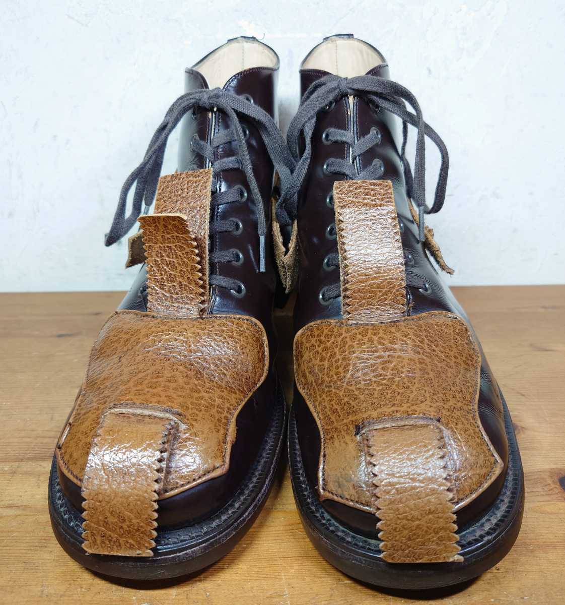 美品】英国製 JOHN MOORE/ジョンムーア ストラップ コンバットブーツ 