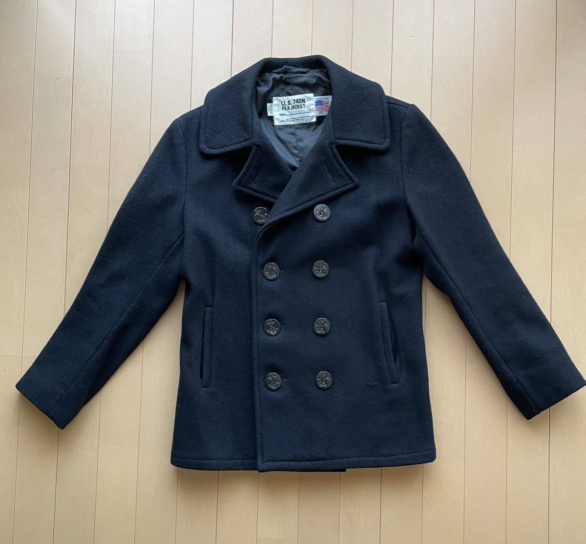 本物保証，新作登場 Schott ピーコート ネイビー size38 U.S.740N PEA