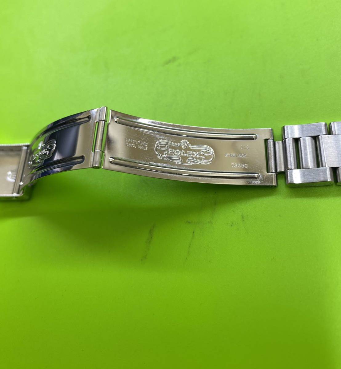 ロレックス 純正 ハードブレス 78350 FF557B 美品 19mm エアキング等に