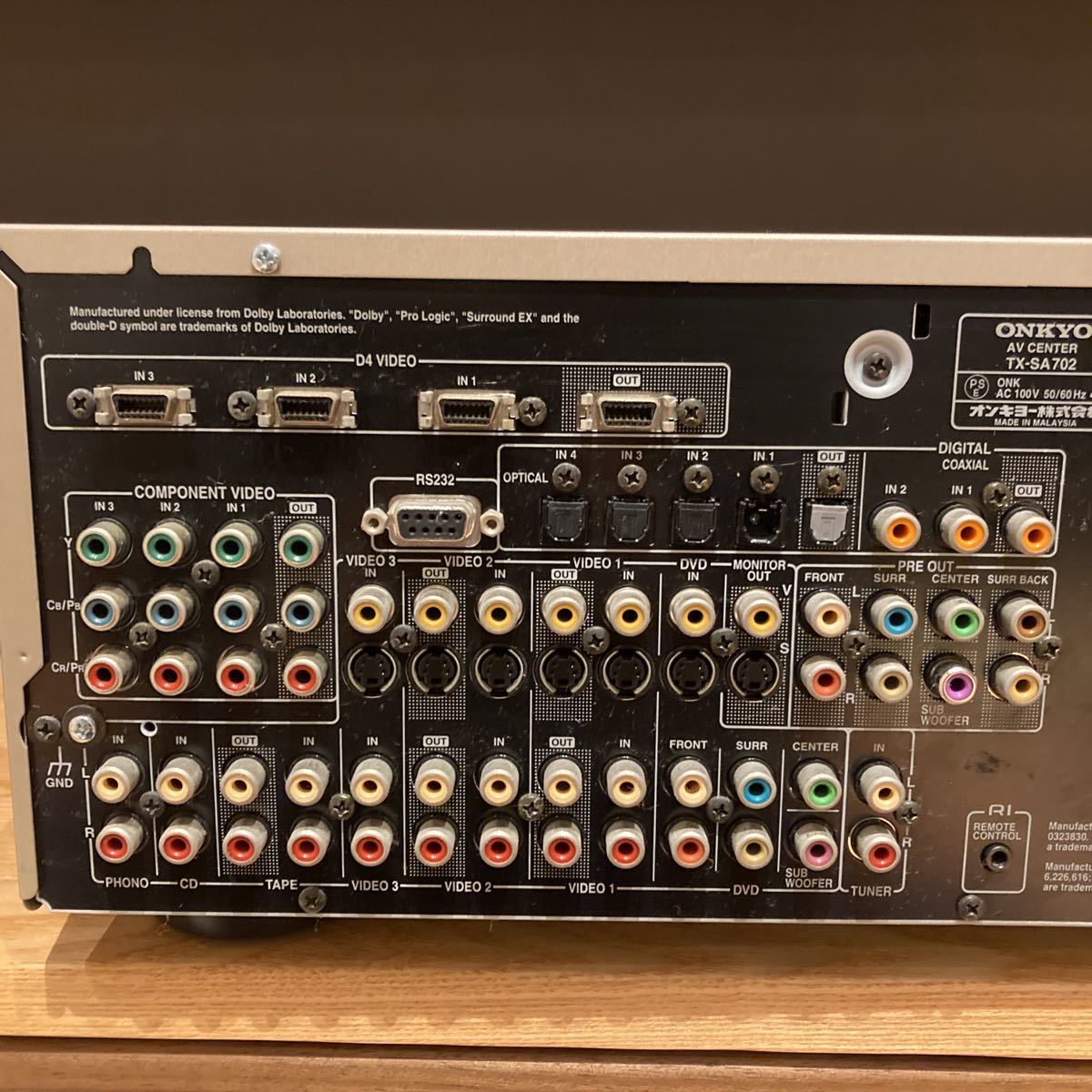 ONKYO TX-SA702 オンキョー - AVサラウンドアンプ AV AJONKYO Ch TX