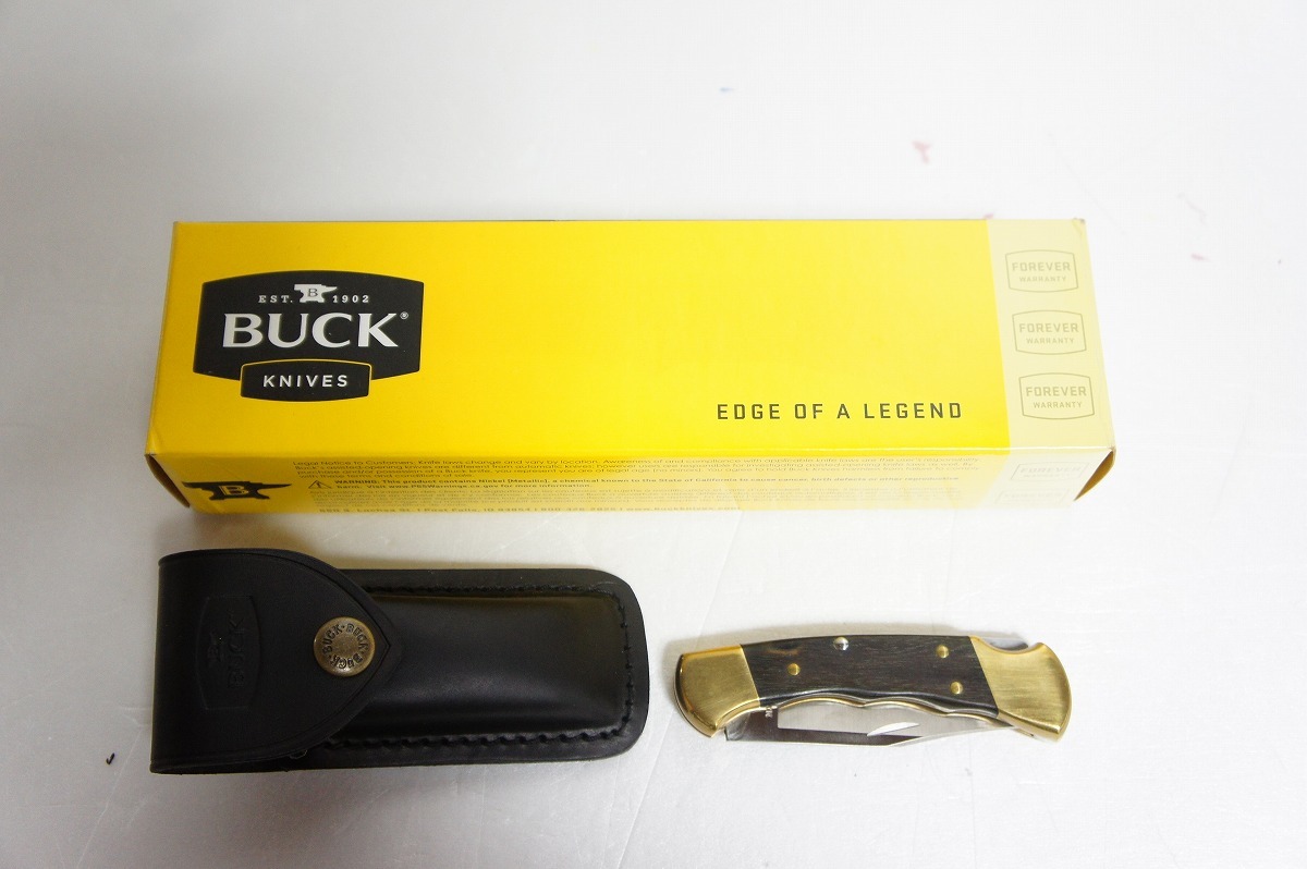 未使用品 BUCK KNIVES バック ナイフ Ranger レンジャー 0112BRSFG-B ケース付 折り畳み フォールディング ナイフ MADE IN U.S.A 103N
