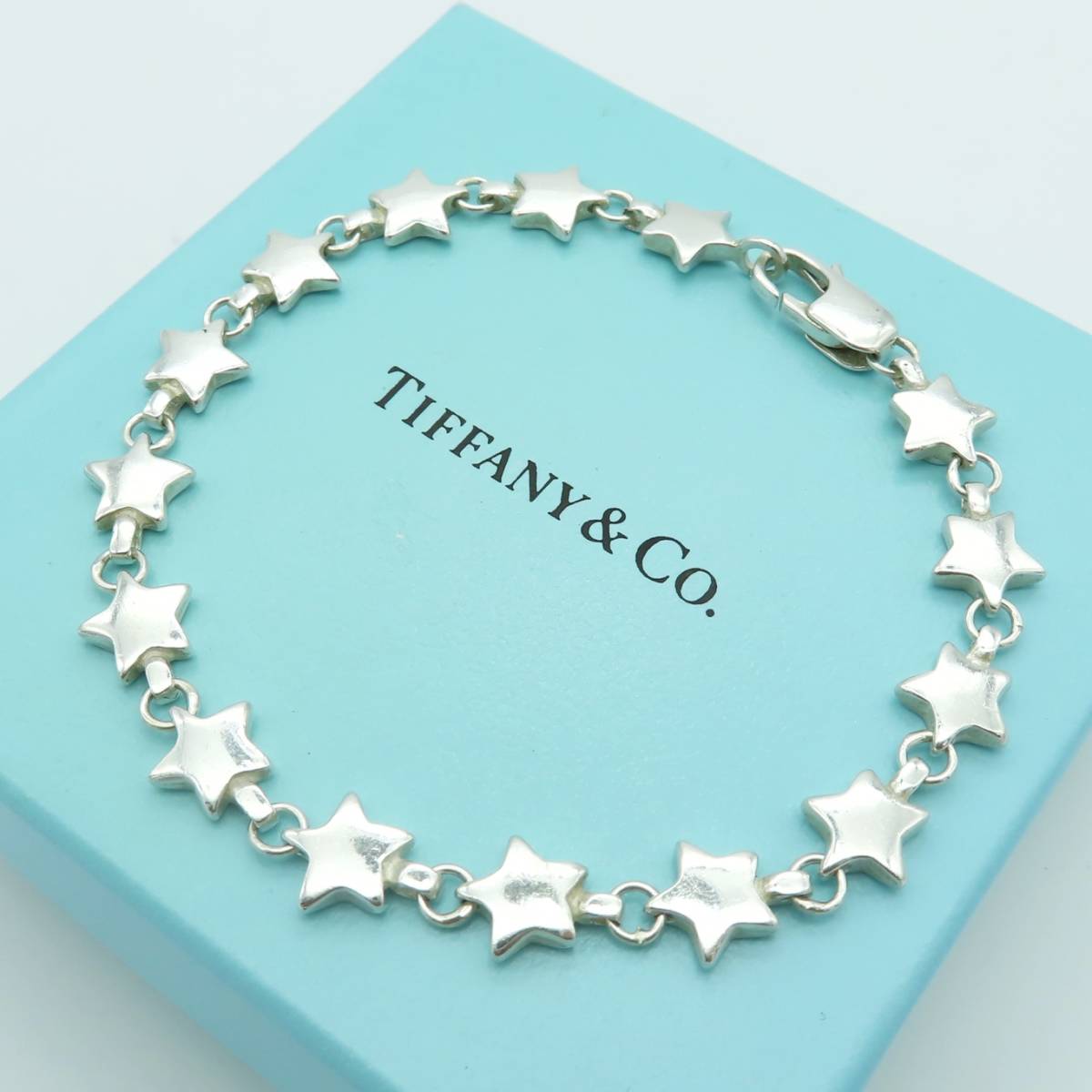 美品 Tiffany&Co. ティファニー パフ スター シルバー ブレスレット 