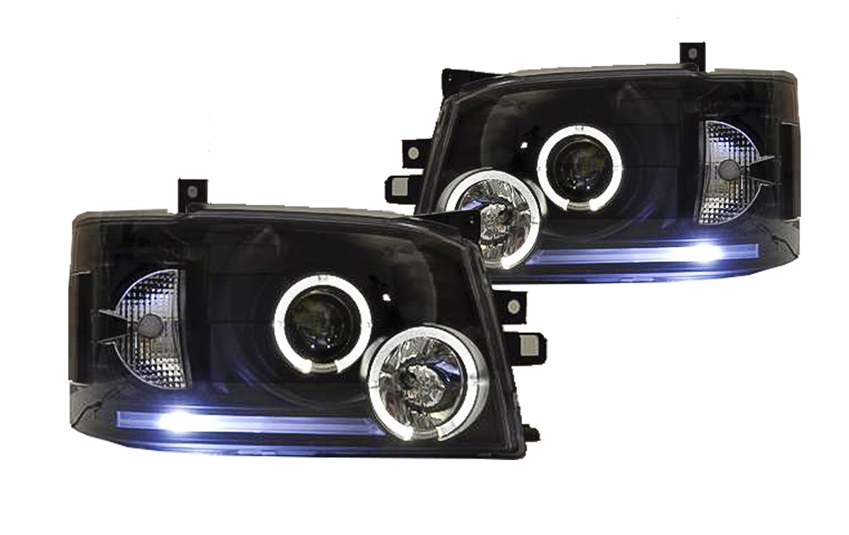 正規品 200系 ハイエース 1/2型 プロジェクター LEDイカリング ヘッド