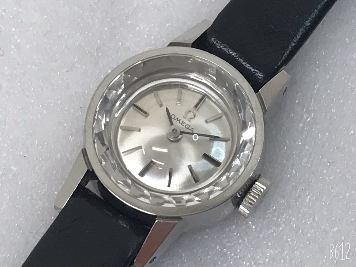 【美品】OMEGA 手巻き レディース腕時計 アンティーク ヴィンテージ　バンド＆尾錠純正品　動作確認OK