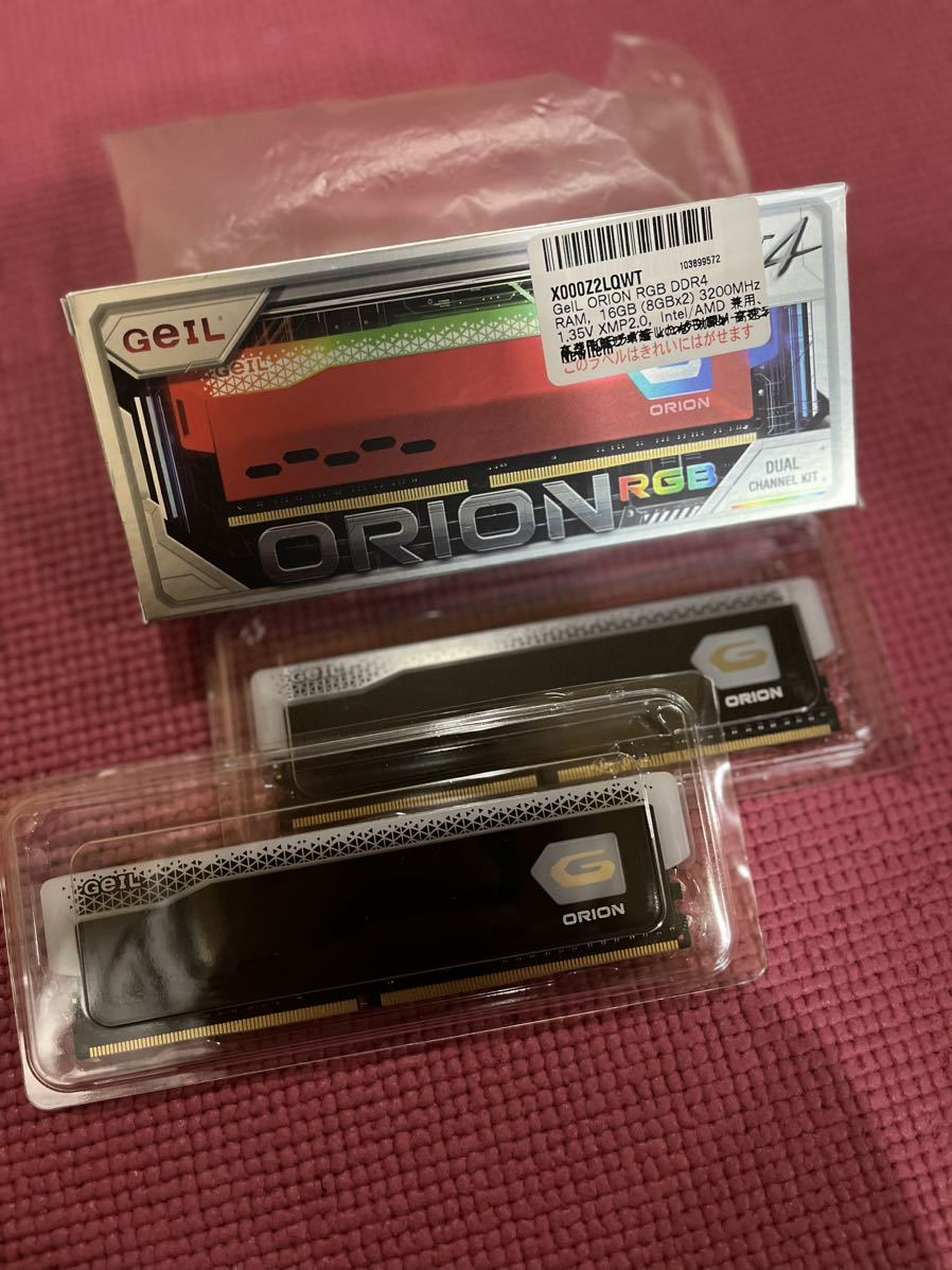 新品未使用 Geil orion RGB DDR4 RAM，16GB(8GB×2) 3200MHz 003