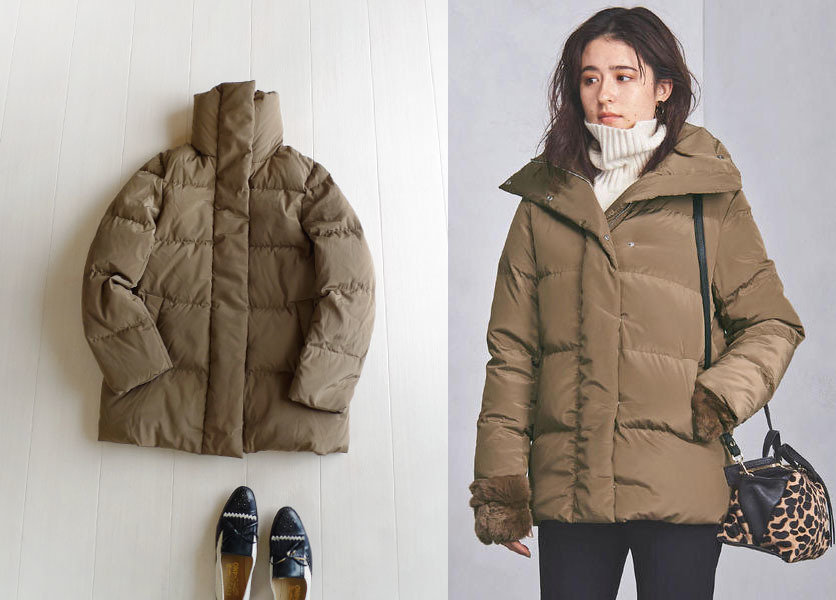 ユナイテッドアローズ TOKYO 定価4，6万 上質ダウンコート ブラウンカーキ UNITED ARROWS ダウンジャケット