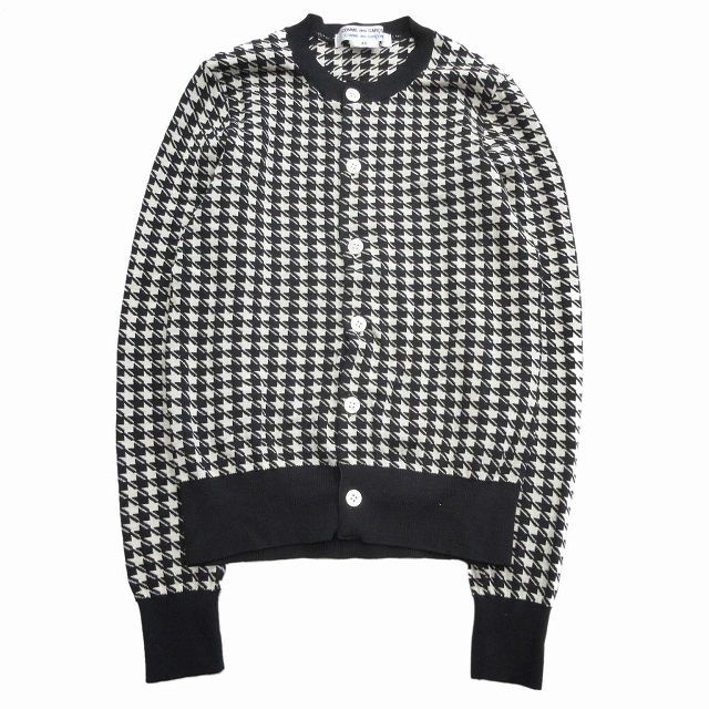 コムデギャルソンコムデギャルソン COMME des GARCONS COMME des GARCONS ウール 千鳥柄 ニット カーディガン カットソー イタリー製 XS※
