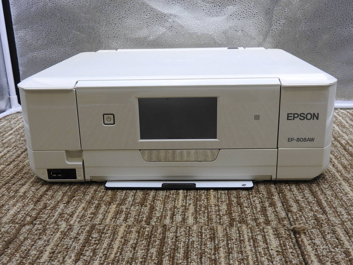EPSON エプソン◆インクジェットプリンター 複合機 EP-808AW 2016年製 通電のみ確認◆中古現状お渡し品「管理№F8157」