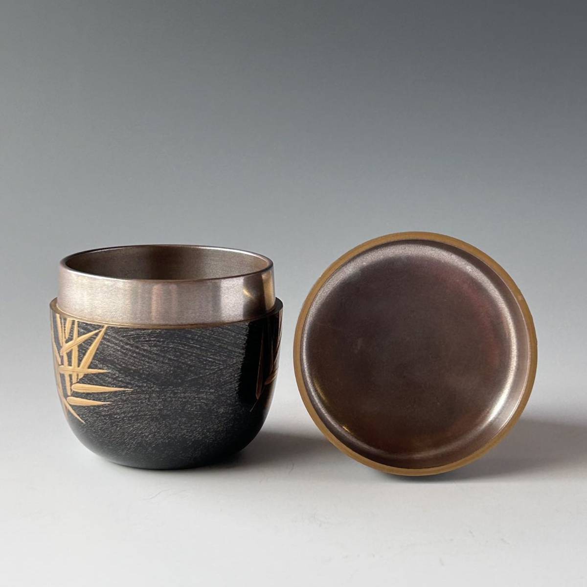 大棗 近江八景蒔絵 欅 吉田華正 共箱 茶道具 薄茶器 漆器 漆