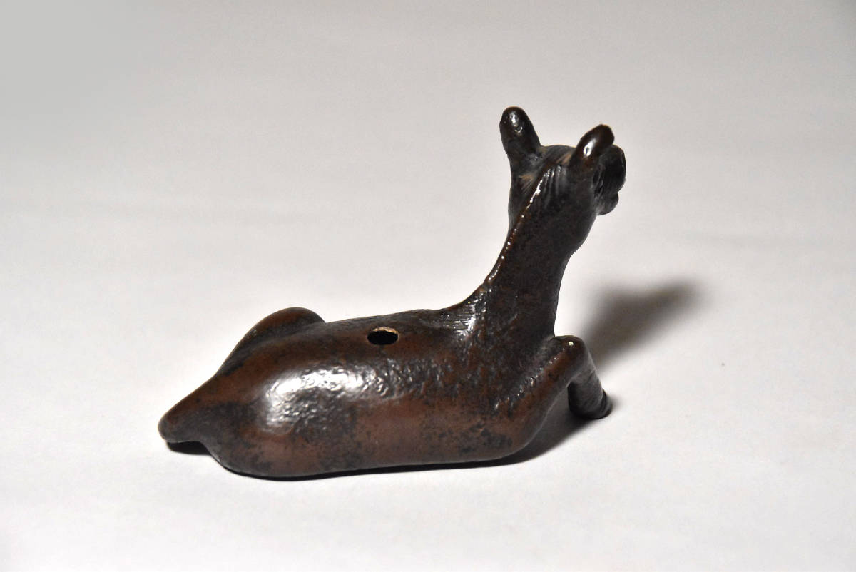 栗八」古銅馬水滴（江戸時代）