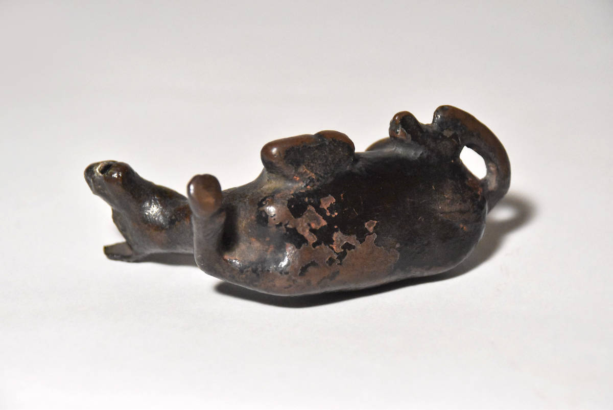 栗八」古銅馬水滴（江戸時代）