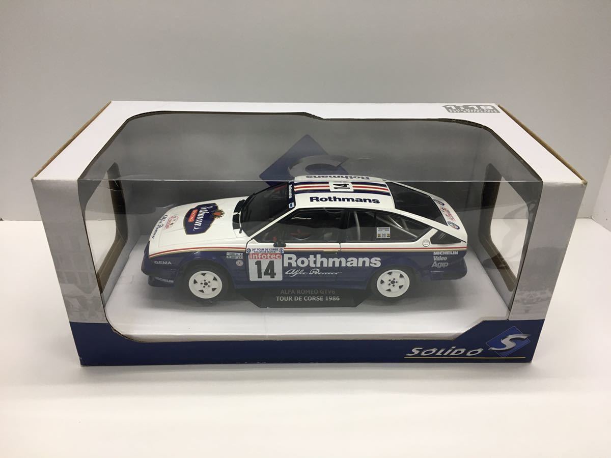 1/18 SOLIDO ソリド アルファ ロメオ GTV6 #14 ロスマンズ 3rd Rallye