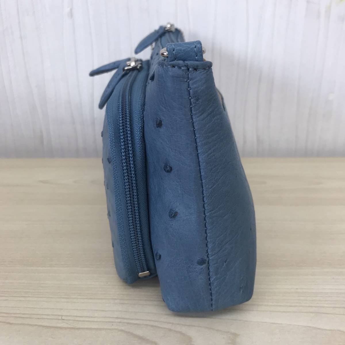 K3663】 未使用 オーストリッチ GENUINE OSTRICH LEATHER 2way 