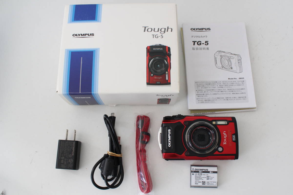 TG-5 レッド Tough デジタルカメラ OLYMPUS TOUGH オリンパス 動作良好
