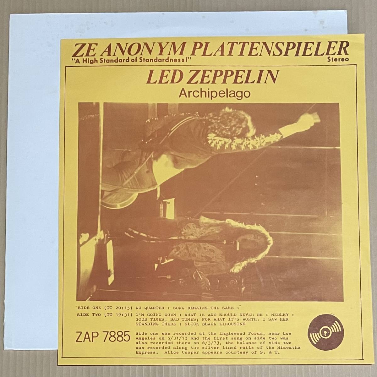 レッド・ツェッペリン Led Zeppelin ブートLP Archipelago ZAP 7885