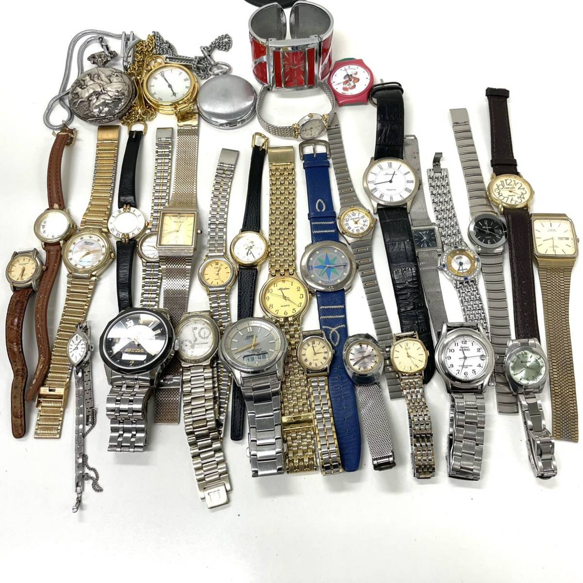 1560 腕時計 懐中時計 まとめ SEIKO セイコー CASIO カシオ CITIZEN シチズン ALBA LONGINES ロンジン 中古 ジャンク品 訳あり