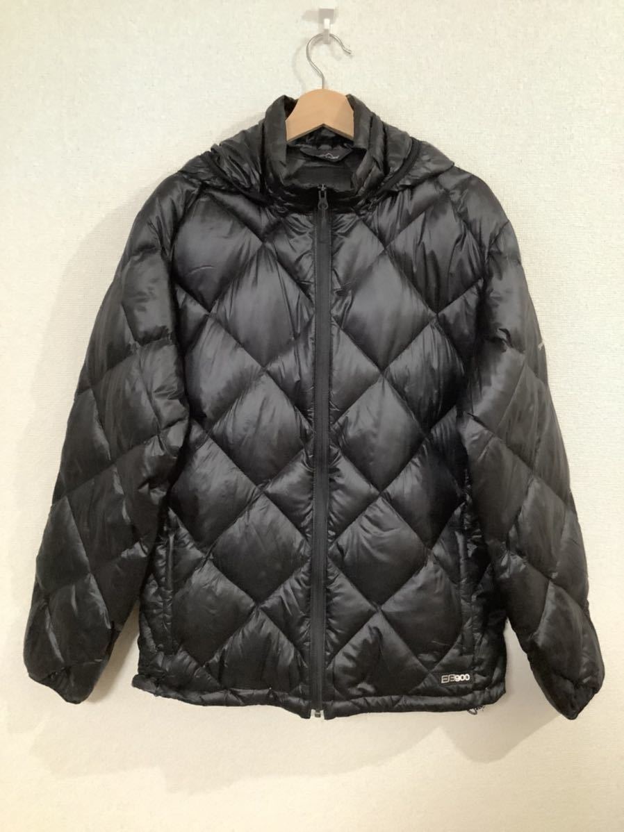 Eddie-Bauer エディーバウアー　FILL POWER900 グースダウンジャケット　フード付き ブラック　メンズ 0110516