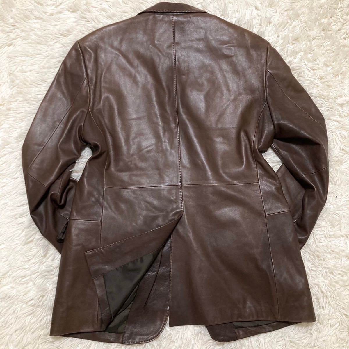 極美品 XL ジェイプレス J.PRESS 羊革 テーラードジャケット ウール