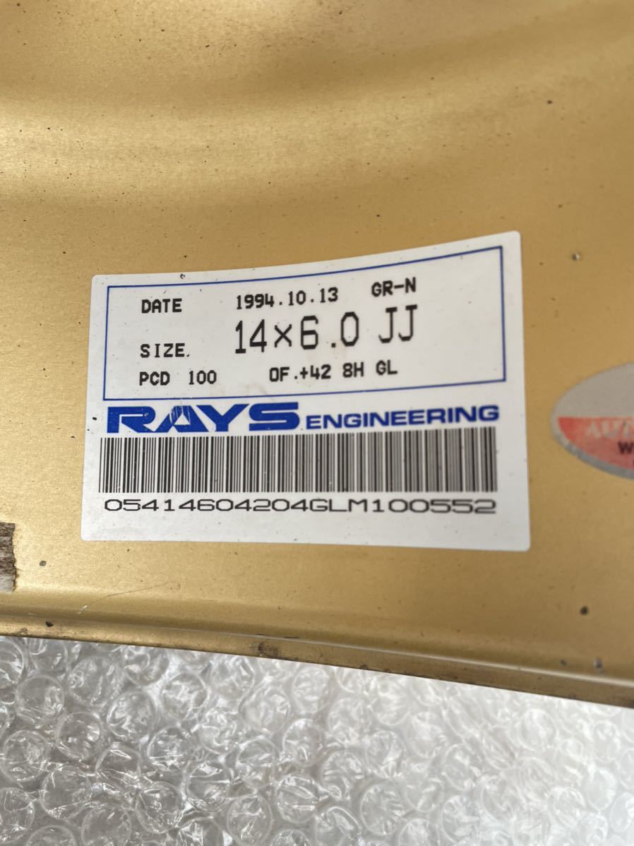 希少！】RAYS VOLK RACING GR-N 14インチ 6J ＋42 PCD100 4H ボルク